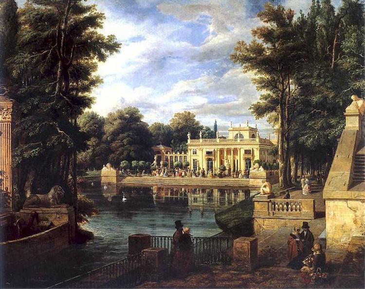 Marcin Zaleski View of the Royal Baths Palace in summer. Germany oil painting art